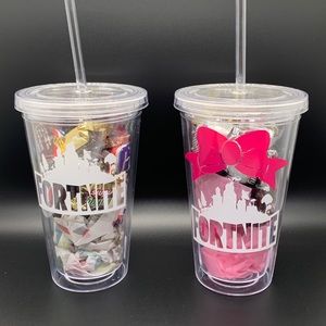 18oz clear fortnite tumbler
